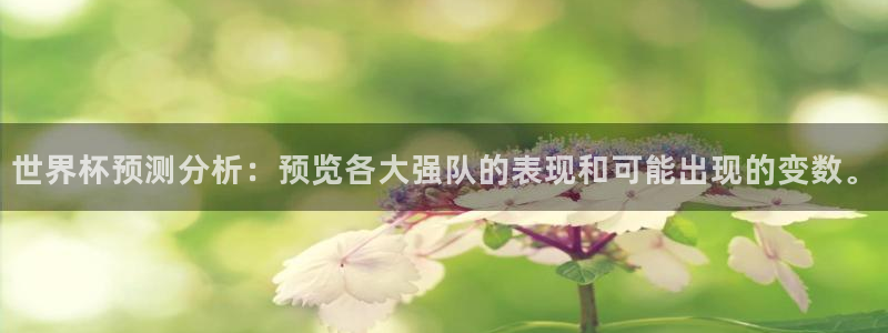 世界杯直播：世界杯预测分析：预览各大强队的表现和可能出现的变数。